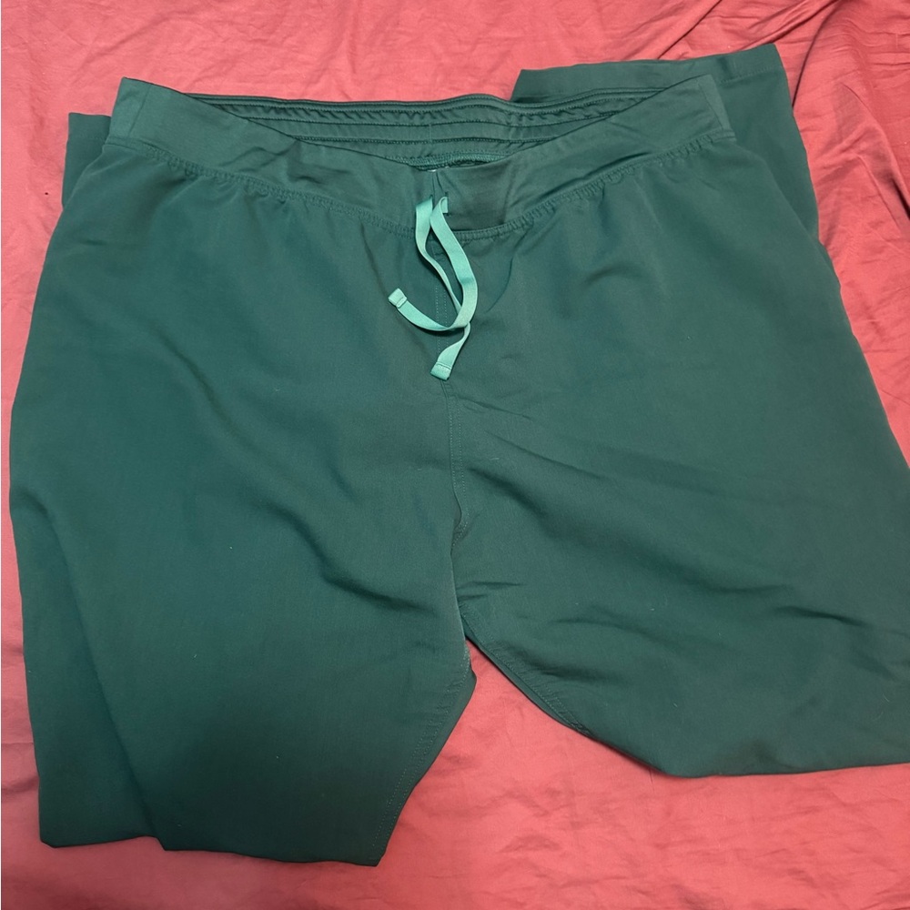 Hunter Green Figs Scrub Pants